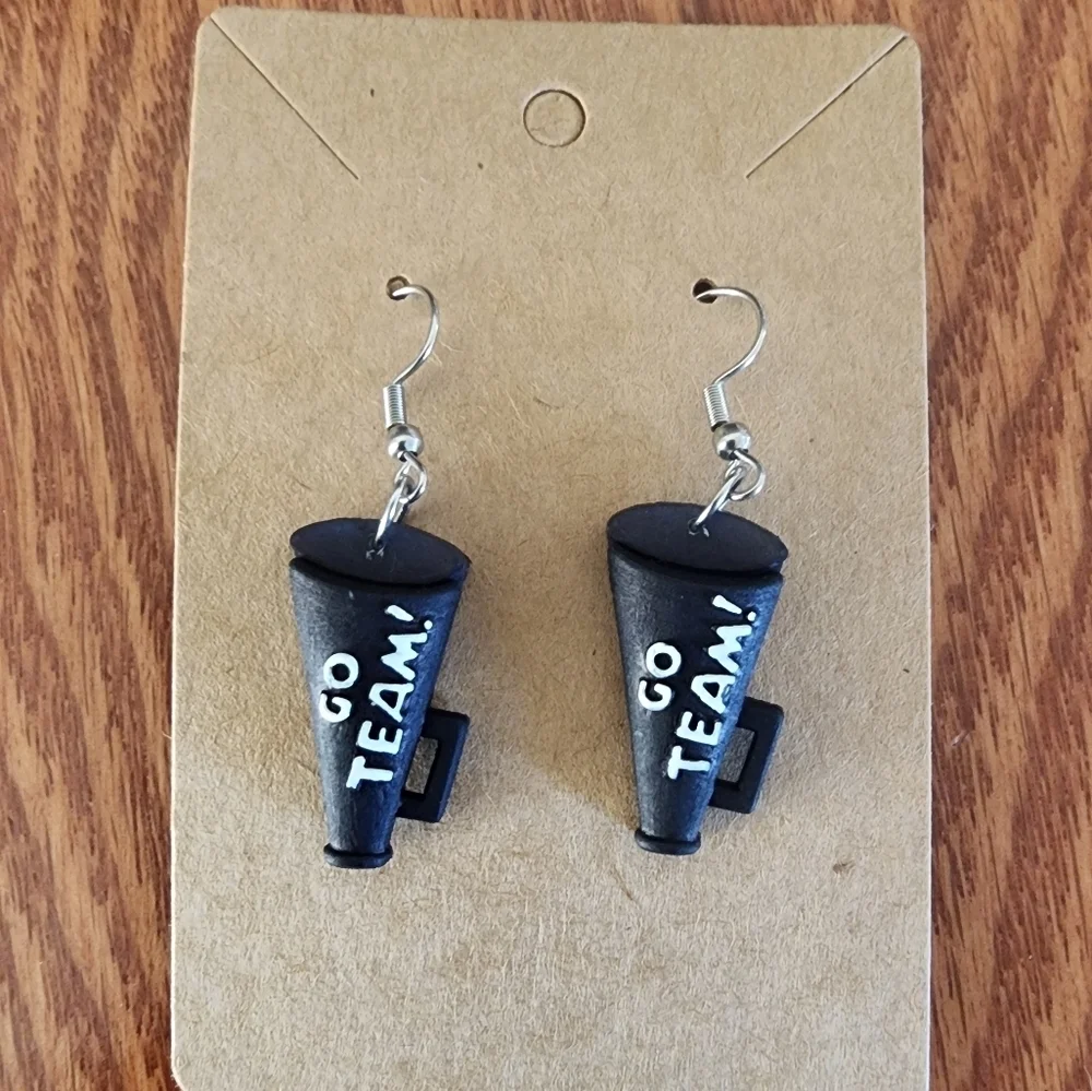 Black and White Minimalist Dangle Earrings